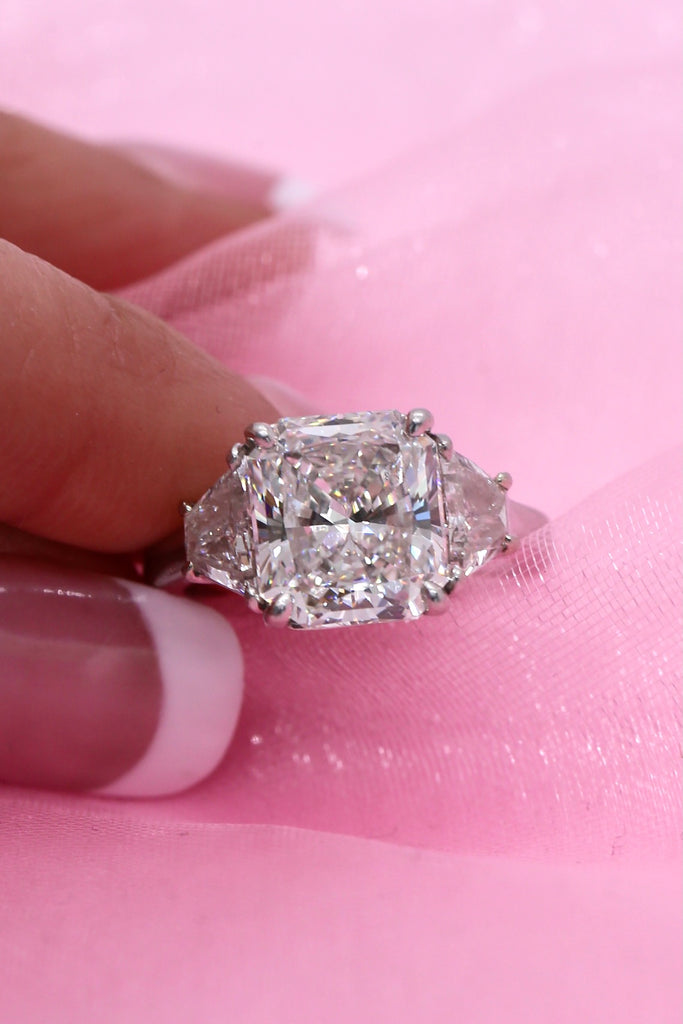 Cartier Starburst over 5 Carat Radiant Platinum Engagement Ring LB